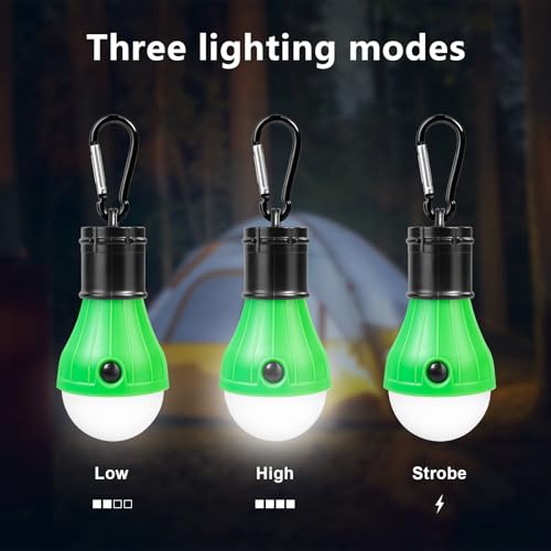 Jarxin Led Camping Lantern USB Rechargeable,Outdoor Tent Lights - color: 4pcs Black