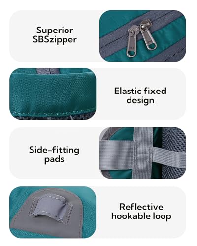 WATERFLY Fanny Pack Waist Bag: Fannie Pack 2 Water Bottle Holders Lumbar Belt Hiking Walking Running Jogging Camping Large Woman Man (Bottle Not Included) - color: Green