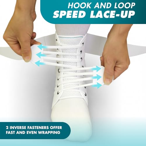 Med Spec ASO Speed Lacer Ankle Stabilizer Brace Sprain Support White XL - color: White, size: X-Large