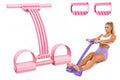 8-Tube Pedal Resistance Band, Elastic Sit Up Pull Rope for Home Gym - color: 1 * Pink