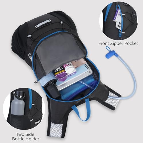 Lightweight Hydration Backpack, Running Backpack with 2L Water Bladder - color: Blue