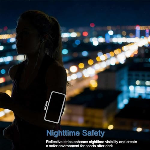 Running Armband Phone Holder with Headset Locker Fits up to 6.3" - size: G6.3"