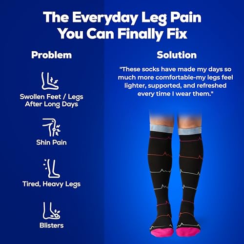 SB SOX 3-Pair Compression Socks (15-20mmHg) - color: 08 – Multi-color, size: L/XL