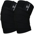 AQF Knee Wraps for Weightlifting Bandage - 78" IPL & USPA Approved (Pair) - color: Black
