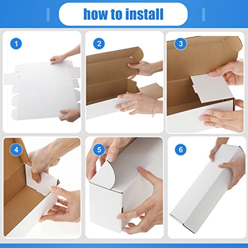 Yexiya Trading Card Storage Box White Cardboard Sports, 10 Pcs