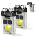 CLAKAP 2 Pack 1200 Lumens Rechargeable EDC Pocket Flashlight