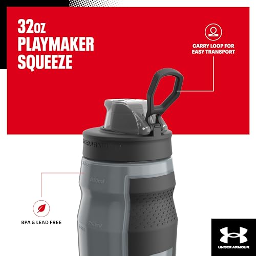 Under Armour 32oz Playmaker Squeeze Water Bottle - color: Clear