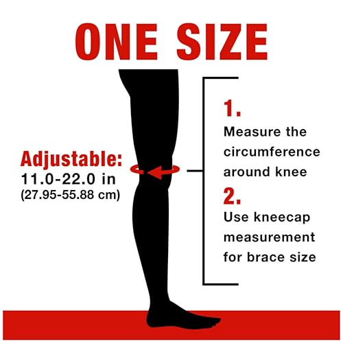 ACE Brand Adjustable Knee Brace with Side Stabilizers Provides Support & Compression to Arthritic and Painful Knee Joints - size: Adjustable