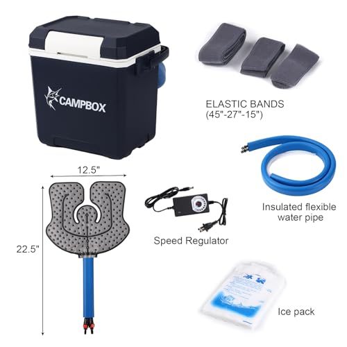 Cold Therapy Machine with Speed Control Ice Machine for Knee After Surgery, Knee Replacement Recovery System, Cryotherapy Pain Relief with Universal Compression Pad for Shoulder, Hip and Ankle (Blue) - color: Blue
