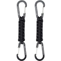 BRAVESHINE Paracord Keychain Carabiner Clip | D Ring Hanger Lanyard Hook - color: Black