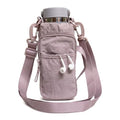 Bokelai Water Bottle Holder Bag with Strap Lightweight Crossbody Carrier Sling Bag for Hiking Camping Travelling Water Bottle Sleeve Gym Accessories - color: Pink