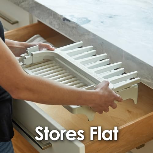PopYum Gray Space Saving Drying Rack from 100% Recycled Bottles - color: Gray