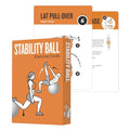 Stability Ball Workout Cards, 62 Exercises Cards Deck Large Size 5" x 3.5" Fitness Cards for Women & Men, Beginner Fitness Guide to Training Exercises at Home or Gym - style: Stability Ball
