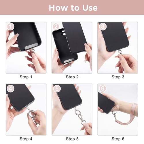 Phone Lanyard Wallet Crossbody Strap To Save The Bag For Girls - color: Pink