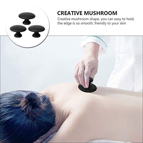 EXCEART Gua Sha Muscle Scraper Natural Stone Mushroom Shape Handheld Massage Tool for Trigger Point Release Deep Tissue Massage Circulation Support Sore Muscle Relief 3 Pack 2.16 X 2.16 X 1.49 in