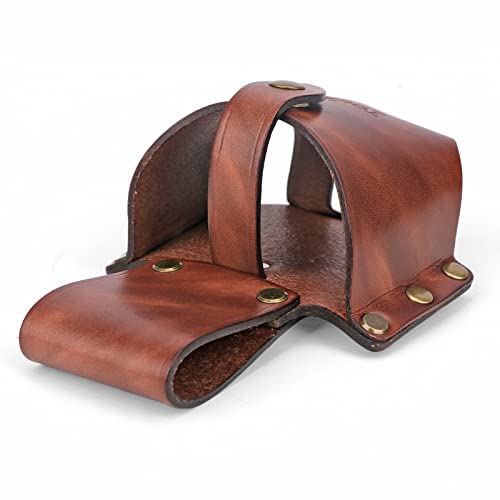 Leather 10M Tape Measure Holder Tool Holster for Carpenter Framer–Pack of 2