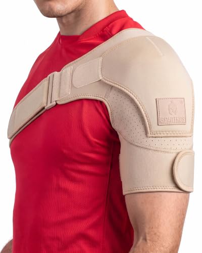 Sparthos Rotator Cuff Shoulder Brace for Women & Men - Support - Beige-XXL - color: Desert Beige, style: XXL
