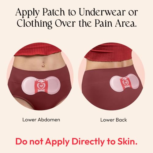 FOMIN PMS Relief Heat Patches (4 Pack) - Menstrual Cramp Relief - size: 4 Count (Pack of 1)
