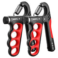 Senston Grip Strength Trainer 2 Pack, Adjustable 11-220lbs with Counter - color: Red