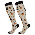 Wusikd Milk Cow Compression Socks for Women and Men Circulation Flowers Long Socks for Athletic Running 2 - color: Halloween