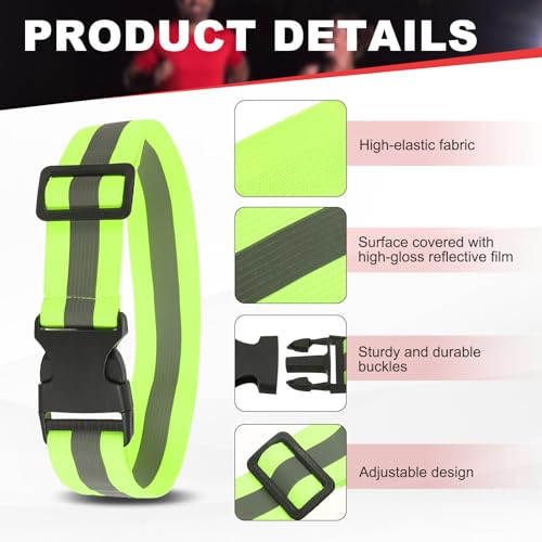 Reflective Safety Belt Adjustable - color: Fluorescent Green