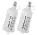 CLINTT 250ml Soft Flask, Foldable Running Water Bottle, TPU Folding Soft Water Flask, BPA-Free Collapsible Flask for Hydration Pack Running Vest, Cycling, Climbing, Hiking - 2Pcs, White - color: 2pcs,250ml white