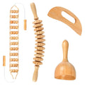 KintKita Wood Therapy Massage Tools 4-in-1, Wooden Lymphatic Drainage Massager Body Cellulite Remover, Professional Maderoterapia Kit Cellulite Massager for Body Sculpting,Contouring,Relief Muscle - style: 4 IN 1 Maderoterapia Kits