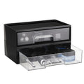 Vtopmart Black Stackable Storage Drawers, 2 Pack Wide Organizers - style: Wide-2pack-Black