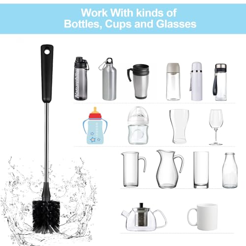 4 Pack Bottle Brush, Long Scrub Cleaning Brushes with Straw & Lid Brushes - size: 4