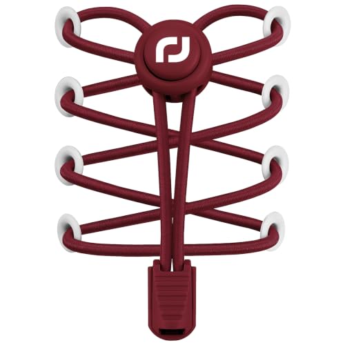 RJ-Sport Tieless Elastic Shoe Laces for Adults and Kids - color: Number 007 - Burgundy