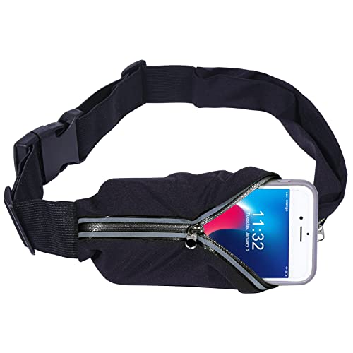 Running Belt for Women Men, Phone Holder for Running, Running Fanny Pack, Holder for Phone, Running Waist Pack, Expandable, Adjustable - color: NA-4 Black