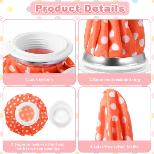 Honoson 4 Pack Reusable Ice Bag Hot Cold Bag Leakproof, Polka-dot Style - style: Polka-dot Style