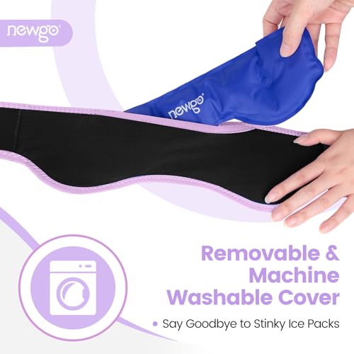 NEWGO Headache Ice Pack Head Wrap for Migraines, FSA Eligible, Purple - style: Purple