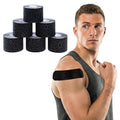 THERABAND Kinesiology Tape, Knee, 2'' X 16.4' Roll, 6 Pack, Black/Black - color: Black/Black, size: 2" x 16.4, style: 6 Rolls