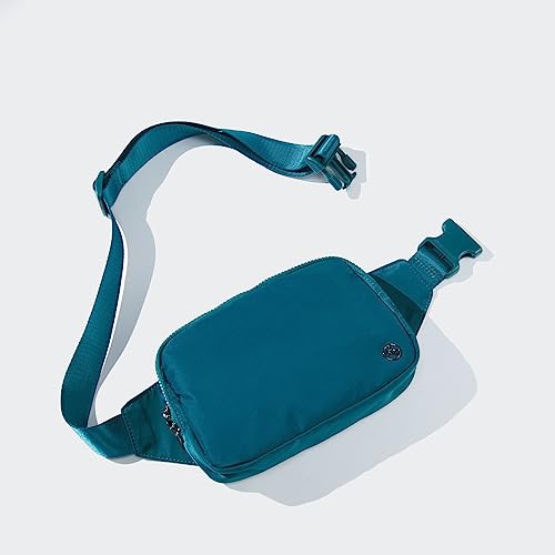 Pander Belt Bag Large 2L, Nylon Fanny Pack Purse for Women and Men with Adjustable Strap - color: Teal Blue