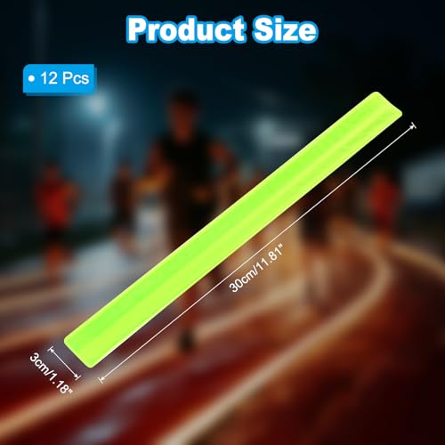 PATIKIL Reflective Slap Bands Snap Bracelet - color: Fluorescent Green