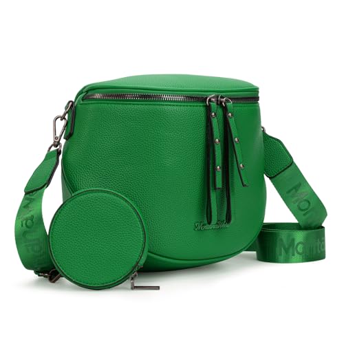 Montana West Crossbody Bag for Women, Vegan Leather Bum Bag with Coin Purse - color: Green