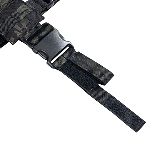 EXCELLENT ELITE SPANKER Tactical Drop Leg Holster Adjustable Drop Leg Platform Molle Module Universal Bag for Left/Right Leg - color: Multicam-Black