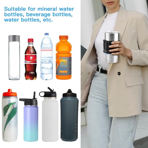 Xxerciz Water Bottle Carrier Holder with Belt Clip, Tumbler Carrier Sleeve for 12-30Oz Mineral Bottle Beverage Bottle and Other Small Water Bottles on Outdoor Walking Traveling