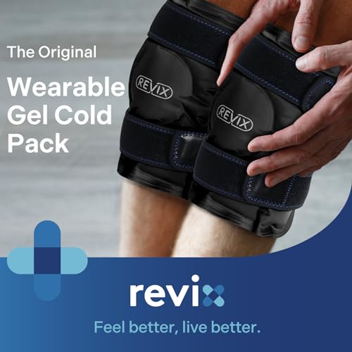REVIX Reusable Gel Ice Packs for Knee, Cold Compression, 2-Pack, Black - style: Black-2 Packs