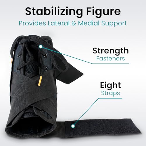 Vive Lace Up Ankle Brace - Men, Women Foot Support Stabilizer Compression - size: Medium (Pack of 1)