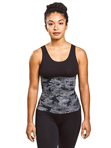 Sweat Shaper Waist Trimmer for Women, Waist Trainer Sauna Belt, Neoprene-free Waist Cincher, Thermo Sauna Slimming Belt - color: Grey Camo, size: 3X-Large