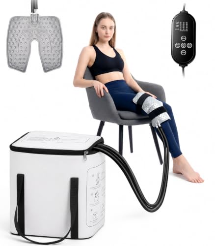 Ice Machine for Knee After Surgery 15qt, Cold Therapy Machine 6-Level Timer - color: White