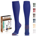 NEWZILL Copper Compression Dress Socks for Women & Men, 15-20 mmHg - color: Blue Purple, size: Small-Medium