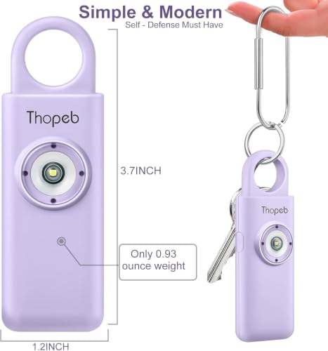 Thopeb Personal Safety Alarm for Women – Upgraded Rechargeable - color: Purple