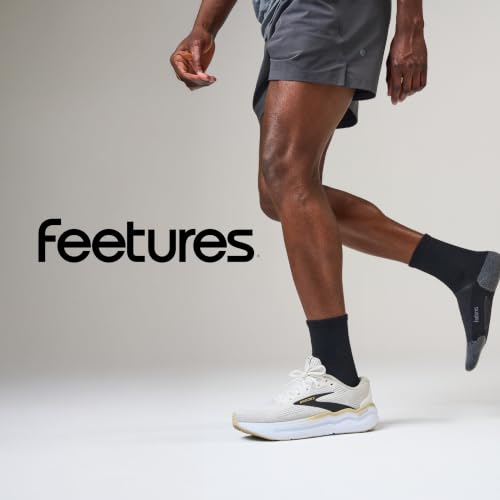 Feetures Elite Light Cushion Mini Crew Sock - color: Charcoal (1 Pair), size: Large