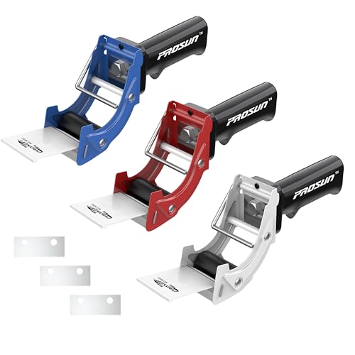 3 Pack 2 inch Tape Gun for Packing Boxes Packaging Tape Dispenser with Quick Load for Packaging and Box Sealing Industrial Durability (Blue White Red)