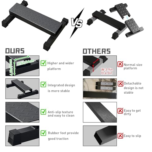 BLUSLM Steel Calf Raise Bar, Standing Machine for Stretching, Squat, Foot Stretch, Anti-Slip Solid Block - color: Black 03