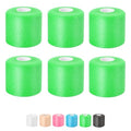 Pre Wrap Athletic Tape 6 Pack, 2.4 Inch x 22 Yards Foam Underwrap, Green - color: Green