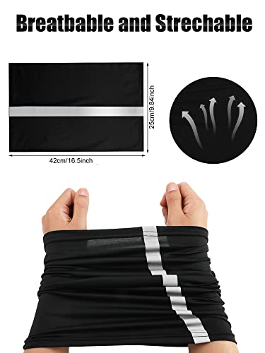 SATINIOR 8 Pack Reflective Neck Gaiters UV Protection Cooling Face Masks - color: Solid Colors